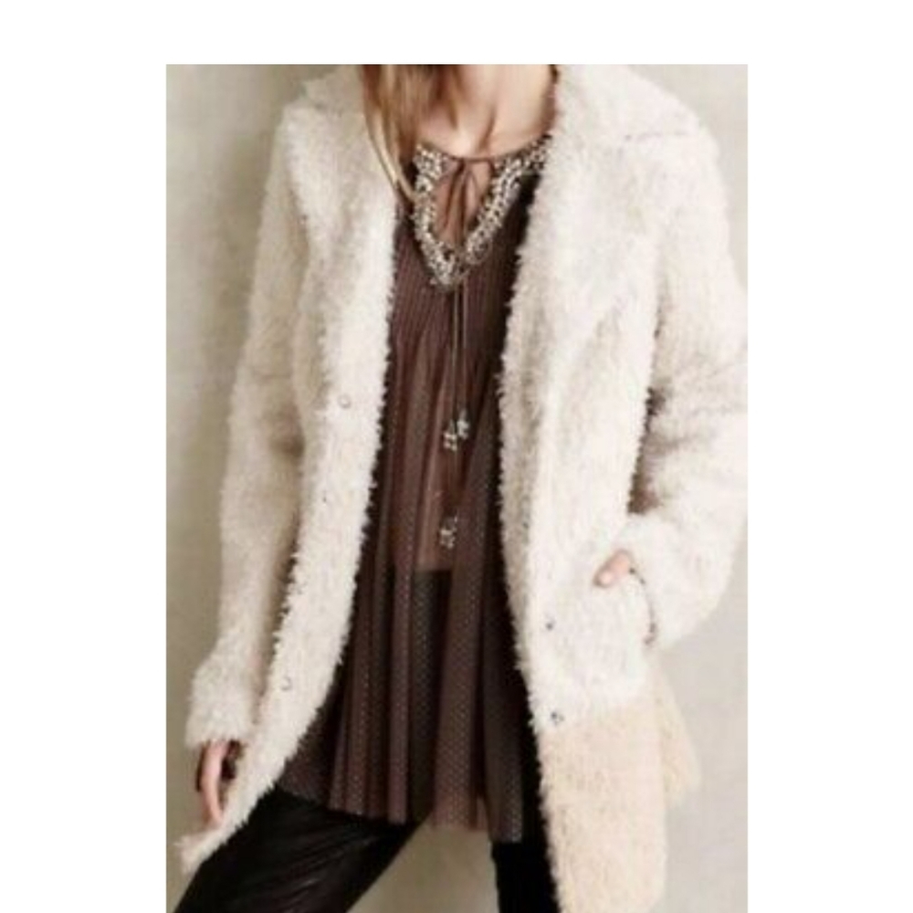 Anthropologie elevenses teddy coat